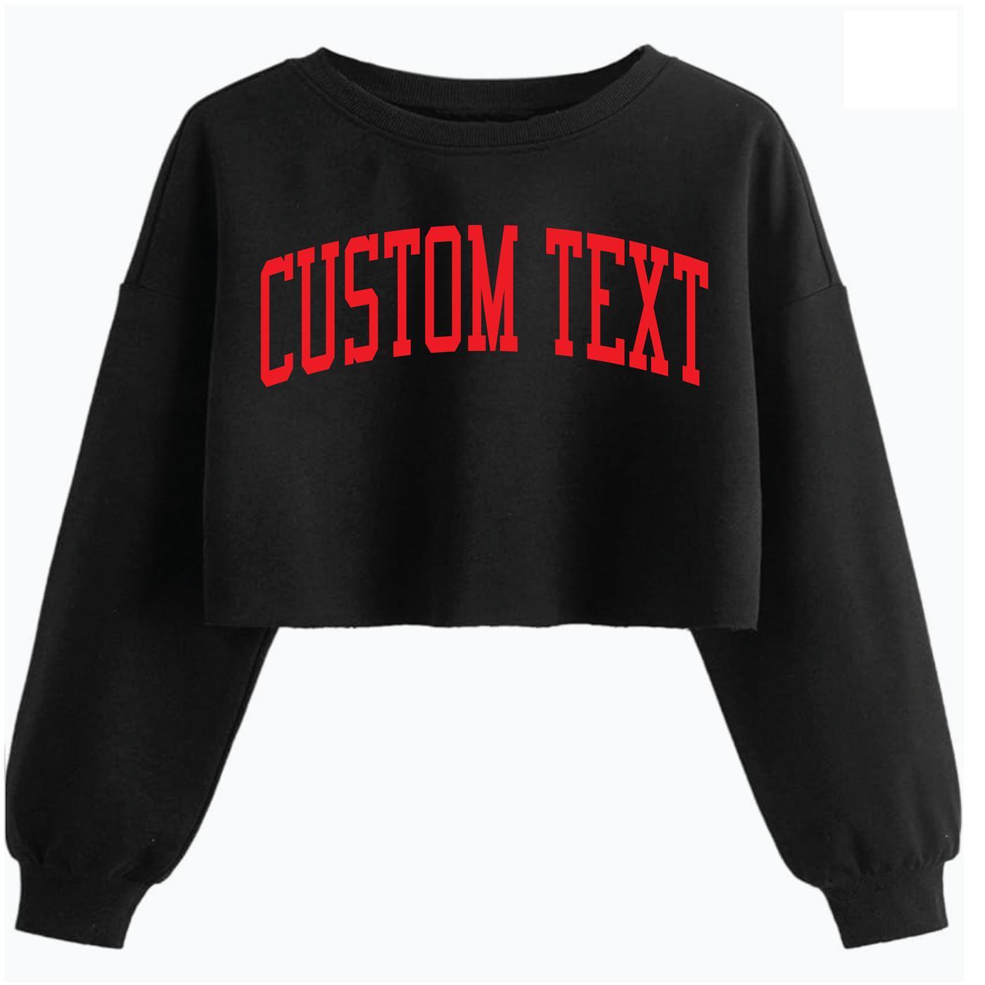 Customize Your Own Black Crop Sweatshirt
