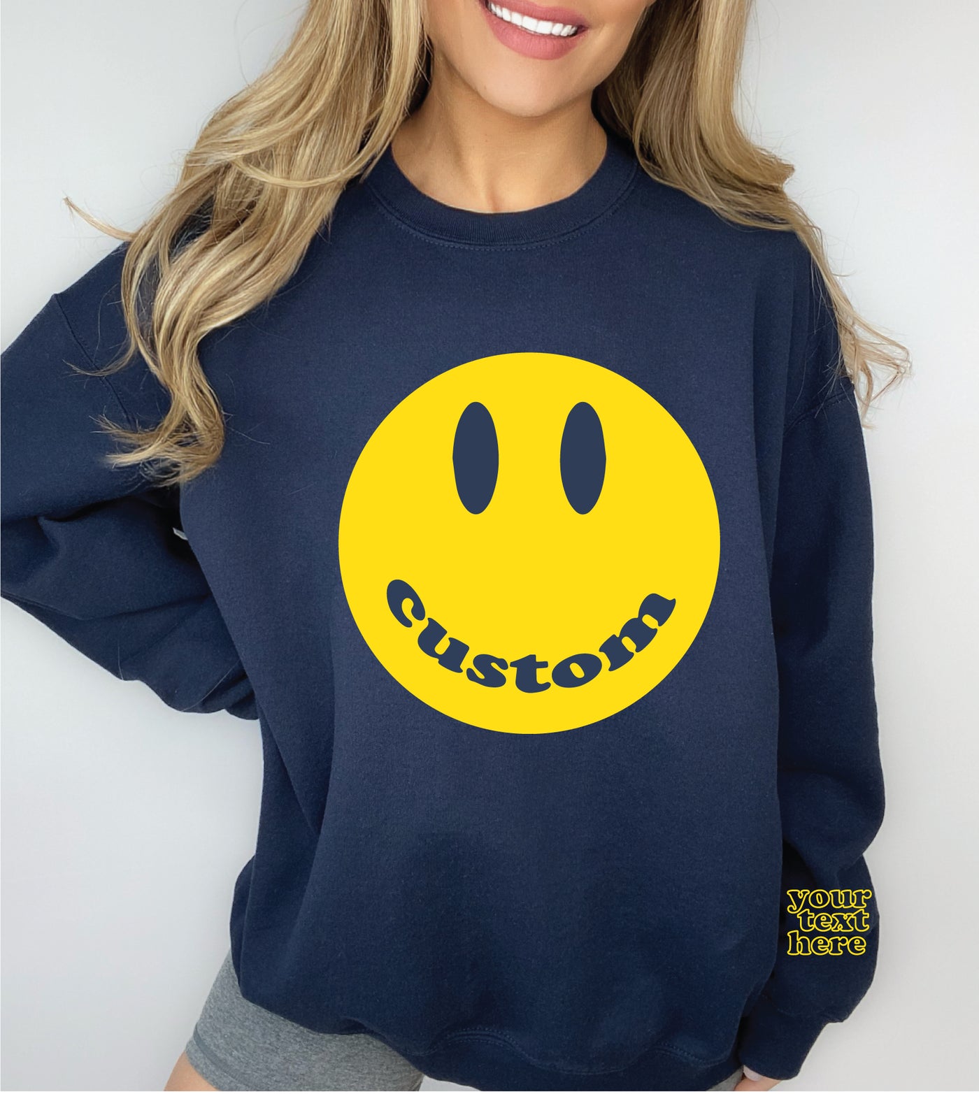 Customize Your Own Happy Face Sweatshirt