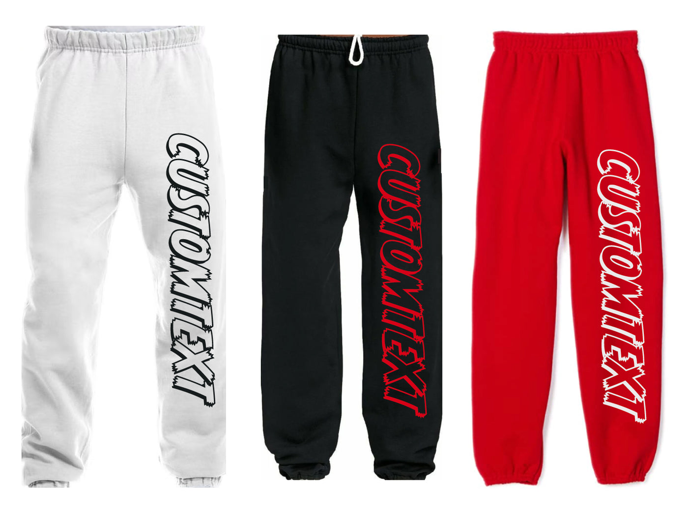 Customize Your Own Shredded Text Sweatpants
