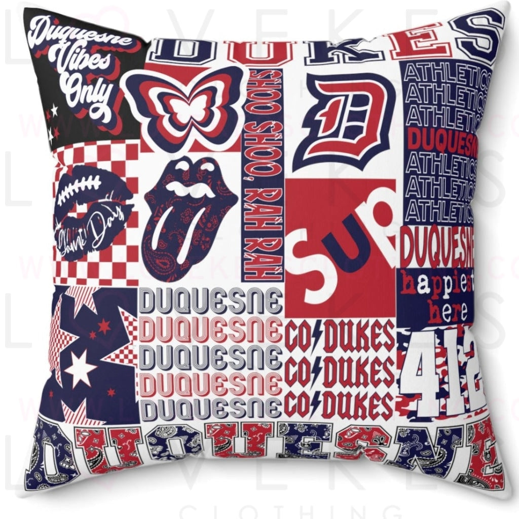 Duquesne College Spirit Bed Party Pillow Cover Only
