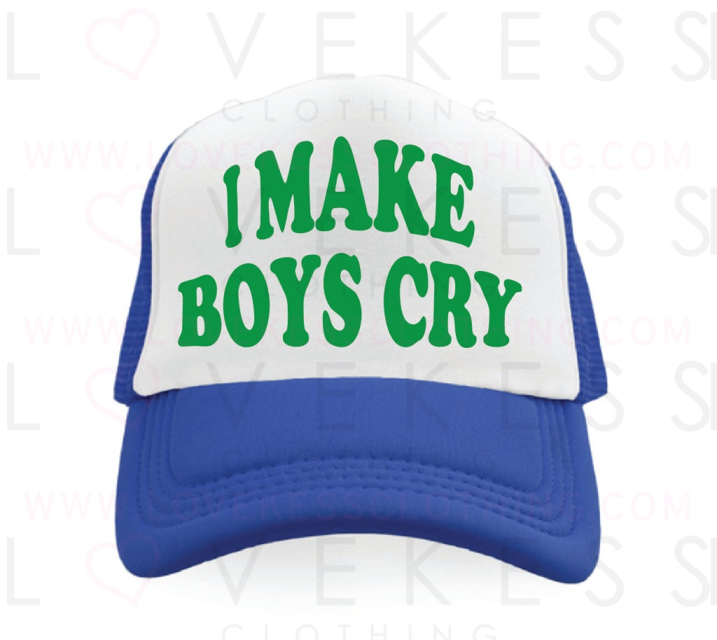 I Make Boys Cry College Custom Trucker Hat