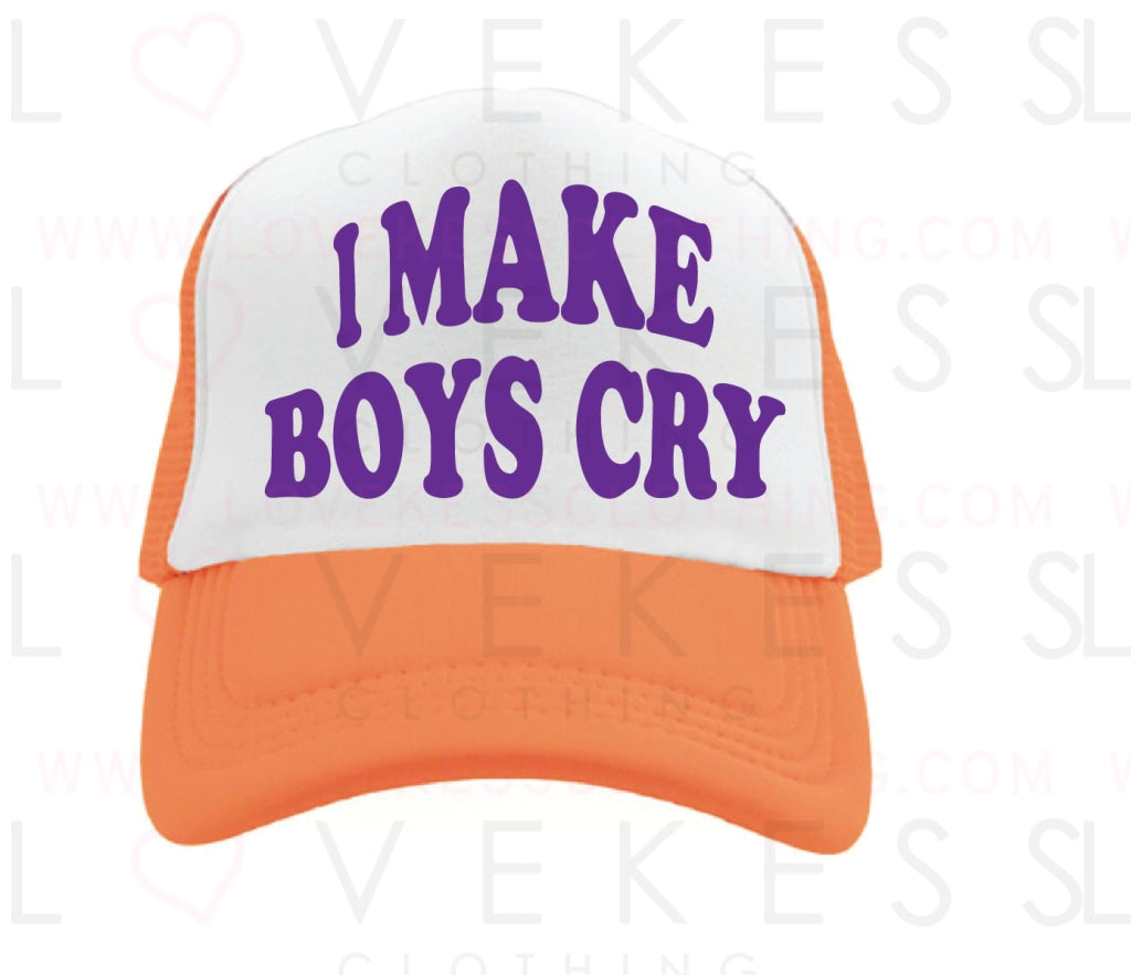 I Make Boys Cry College Custom Trucker Hat