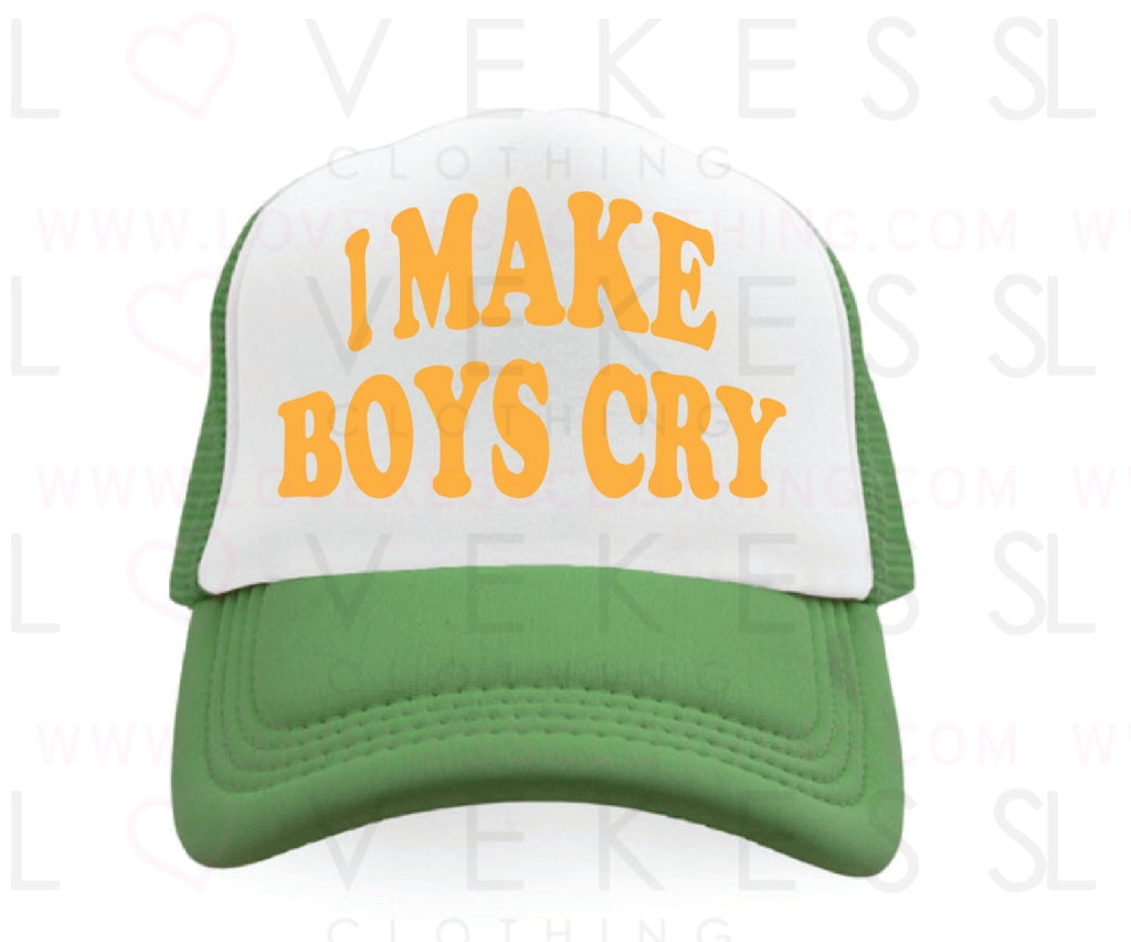 I Make Boys Cry College Custom Trucker Hat