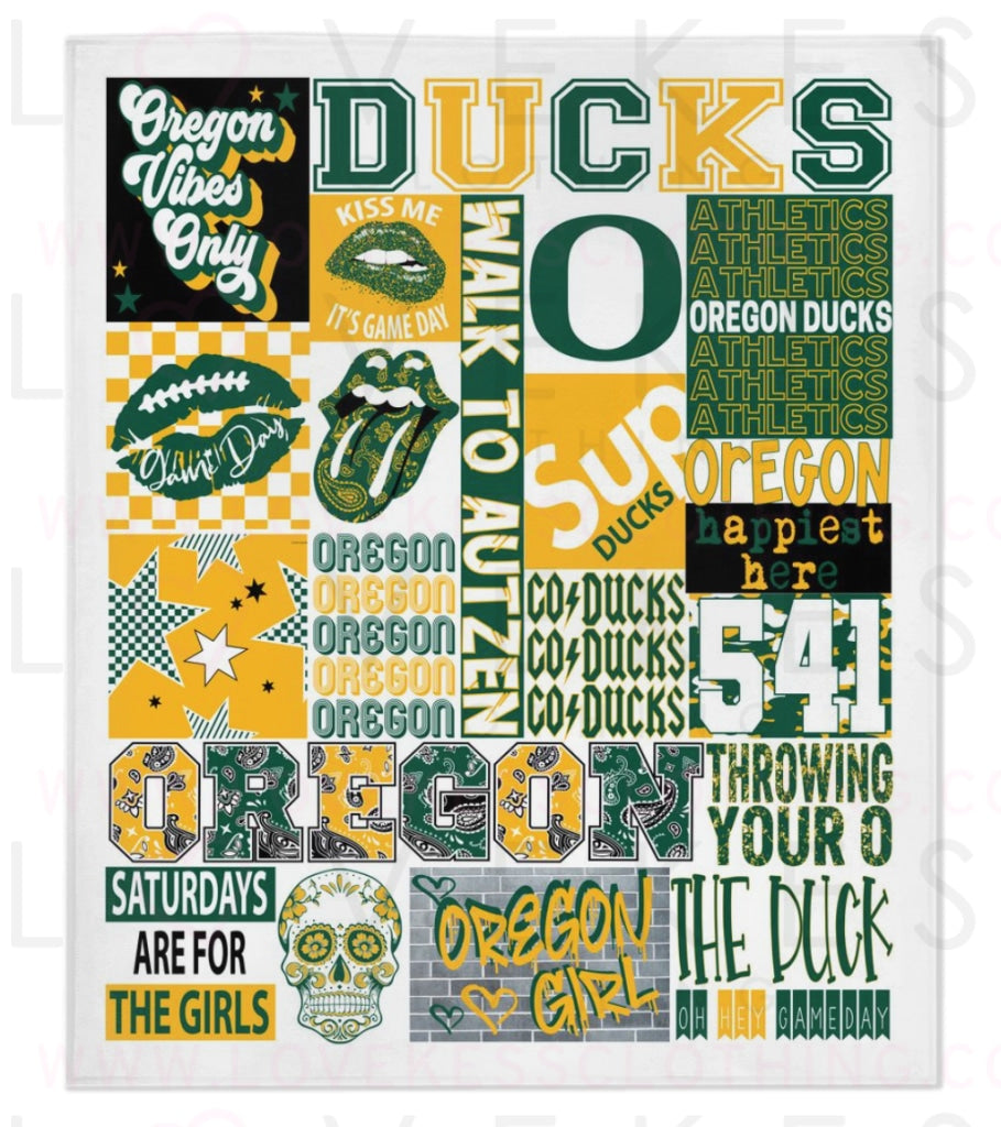 University of Oregon College Blanket