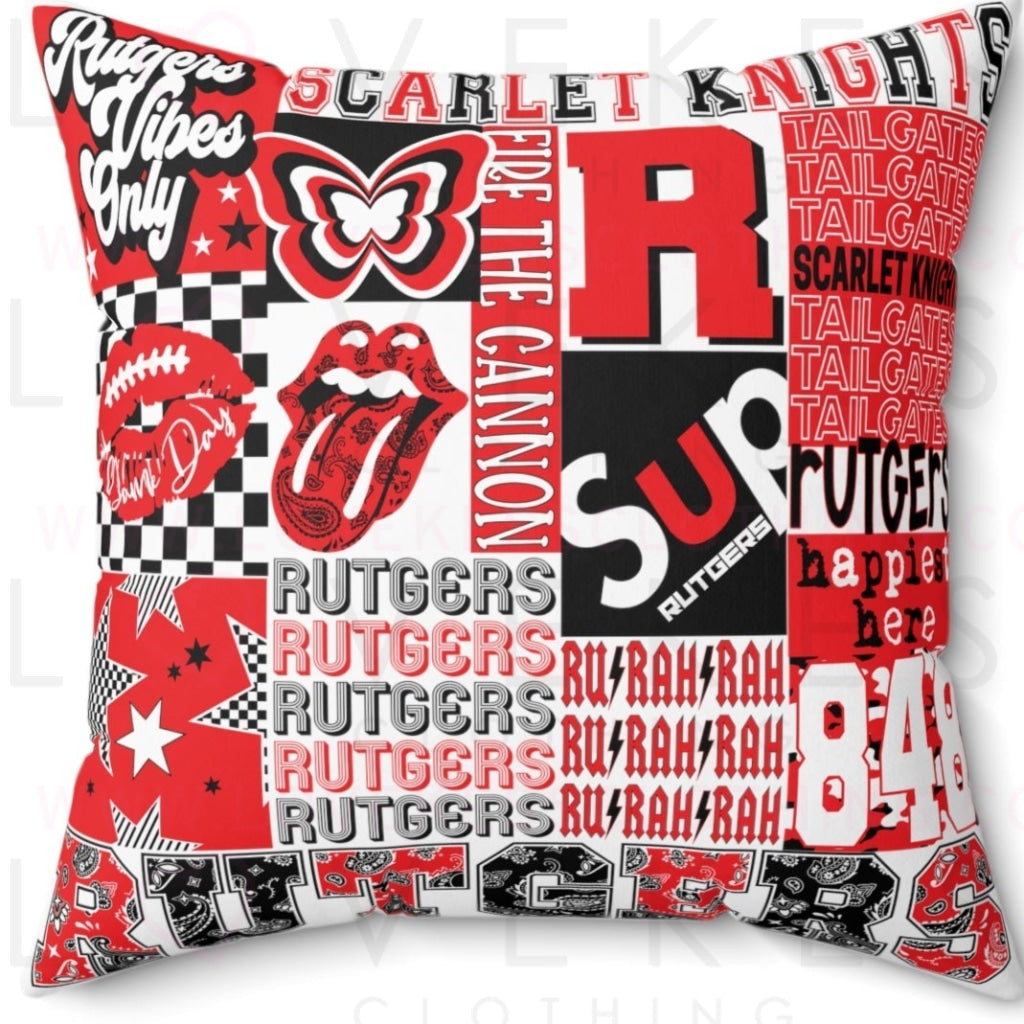 Rutgers College Bed Party Pillow Cover Only