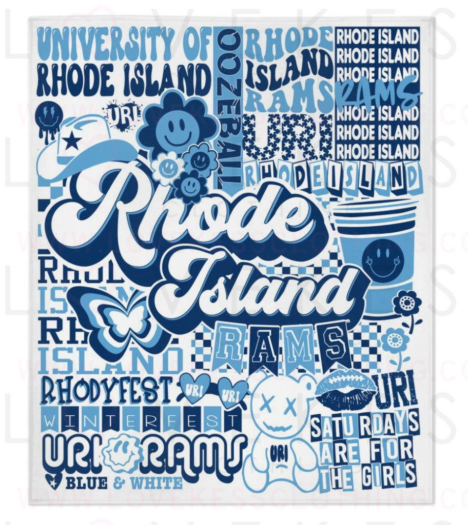 University of Rhode Island Y2K College Blanket