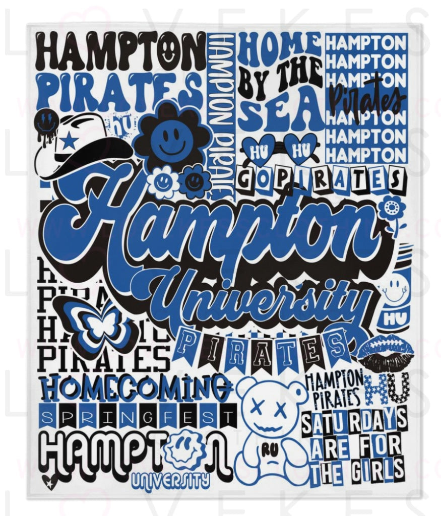 Hampton University Y2K College Blanket