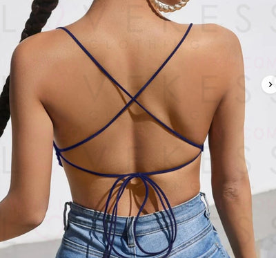 Hottest Tailgate Open Back Super Crop Tee