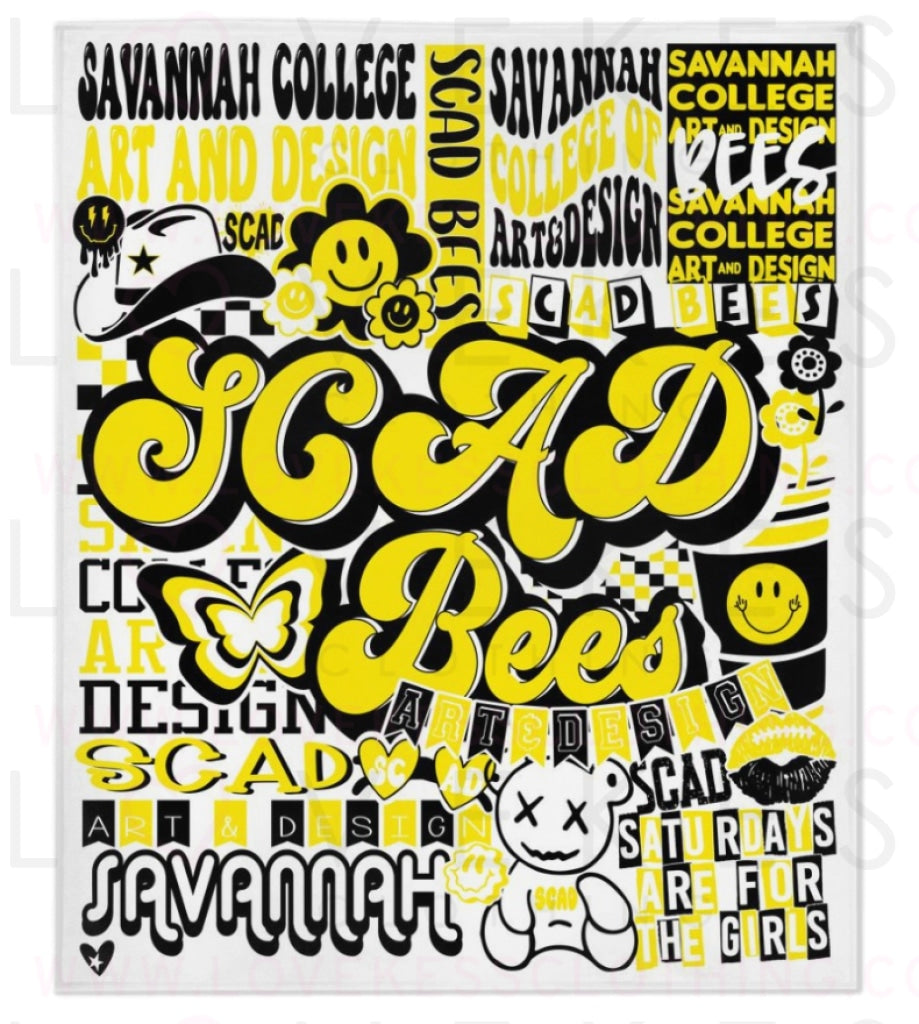 SCAD Bees Y2K College Blanket