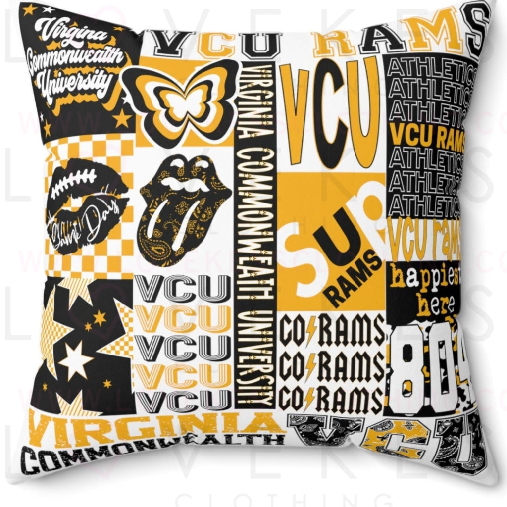 Virginia Commonwealth University Spirit Bed Party Pillow Cover Only
