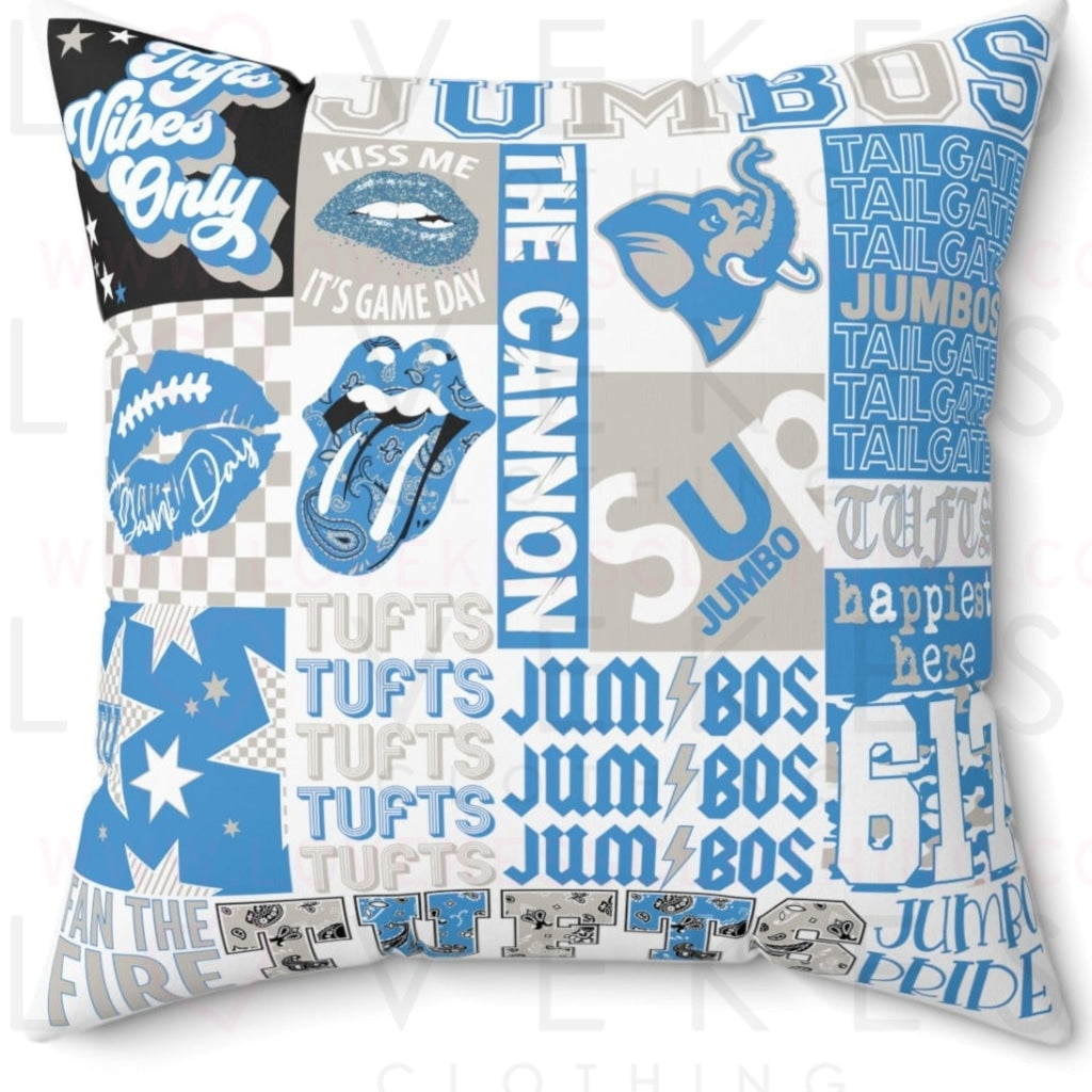 Tufts University Spirit Bed Party Pillow Cover Only