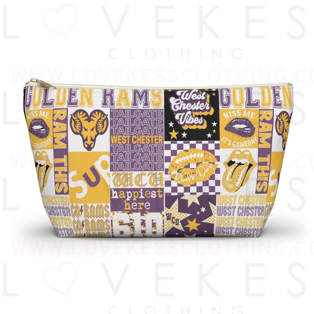 West Chester Golden Rams Makeup Bag