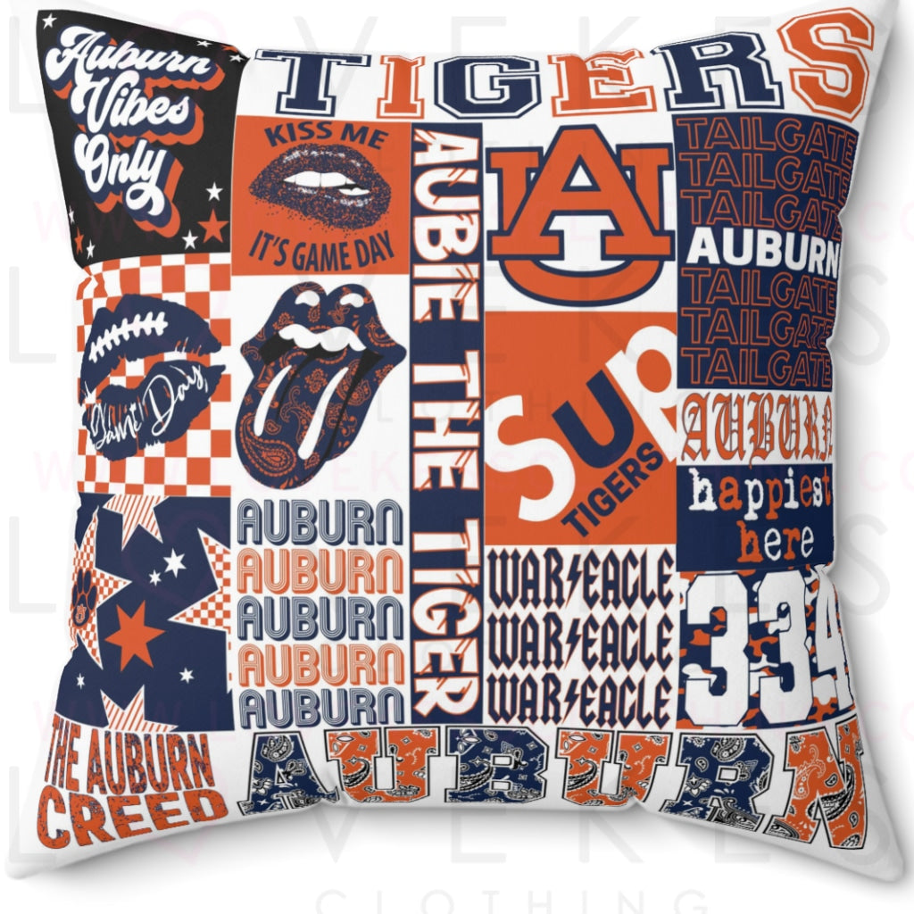 Auburn College Spirit Bed Party Pillow Cover Only