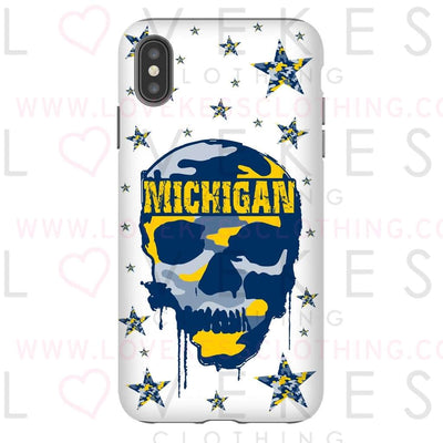 College Camo Dripping Skull Phone Case - lovekess - clothing