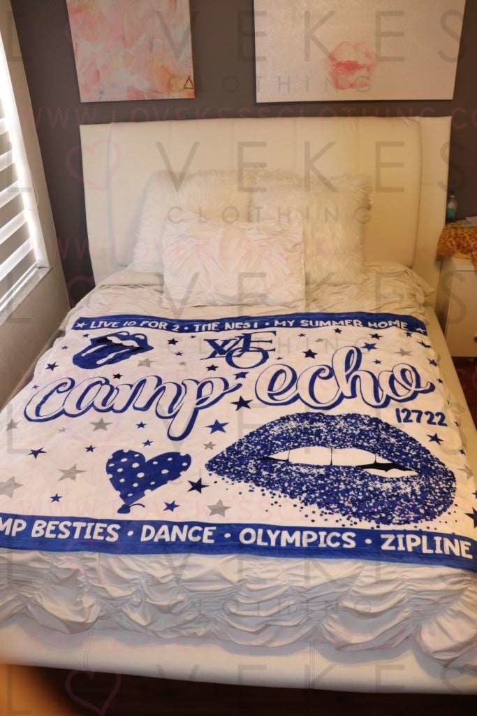 Camp Echo Fleece Blanket - lovekess - clothing