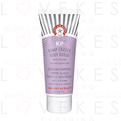 First Aid Beauty KP Bump Eraser Body Scrub Exfoliant for Keratosis Pilaris with 10% AHA 2 oz.