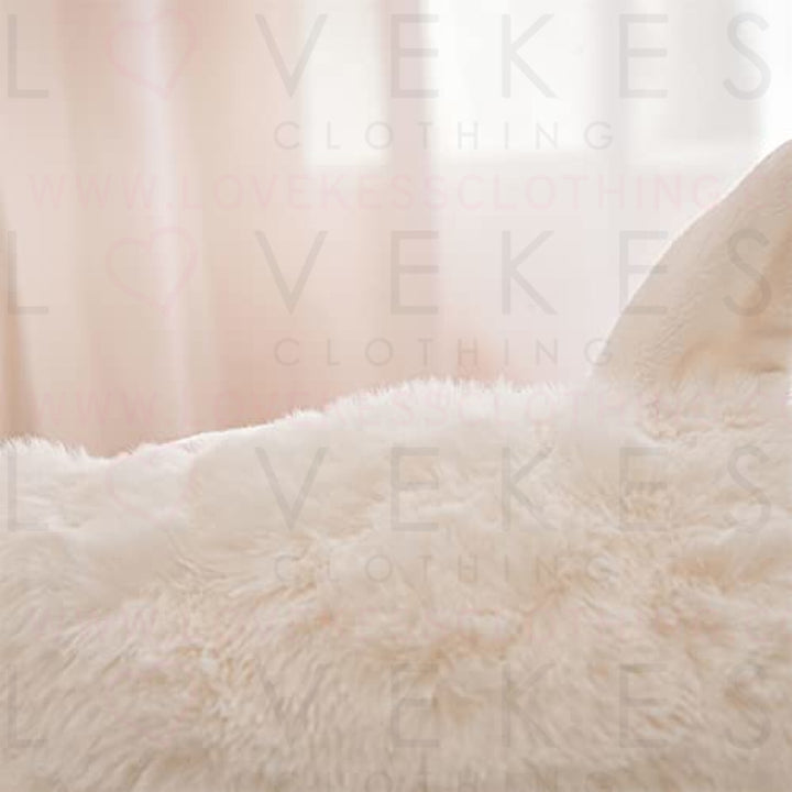 LoveKess Clothing A Nice Night Faux Fur Reading Pillow Bed