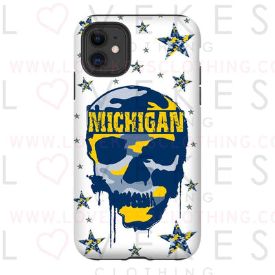 College Camo Dripping Skull Phone Case - lovekess - clothing