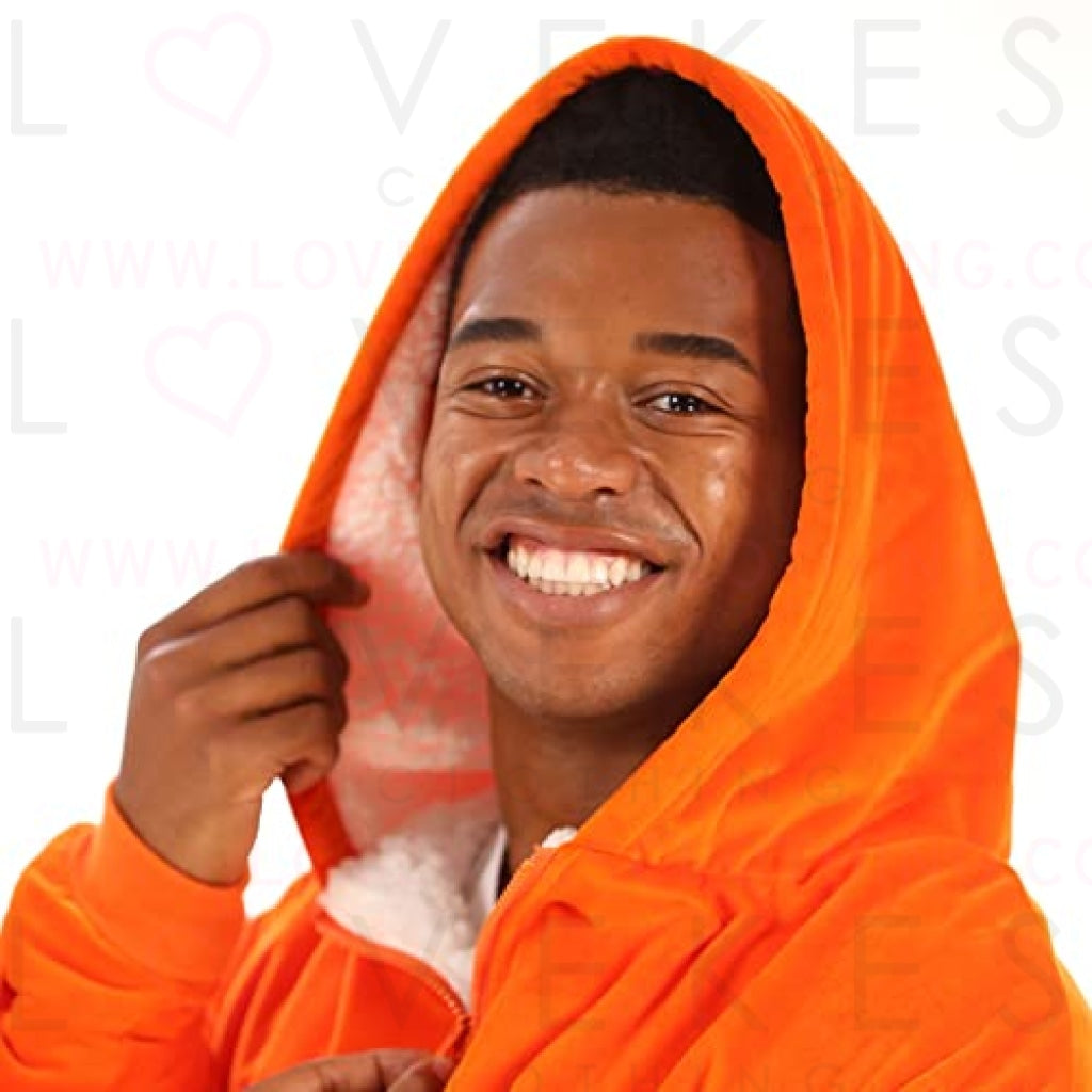 THE COMFY Original Quarter-Zip | Clemson University Logo & Insignia | Oversized Microfiber & Sherpa Wearable Blanket with Zipper, Seen On Shark Tank, One Size Fits All