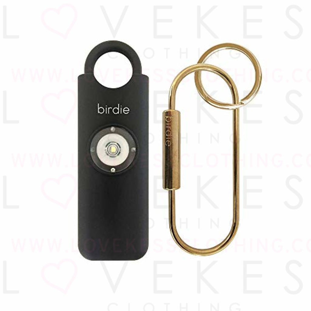 She’s Birdie–The Original Personal Safety Alarm for Women by Women–130dB Siren, Strobe Light and Key Chain in 5 Pop Colors (Charcoal)