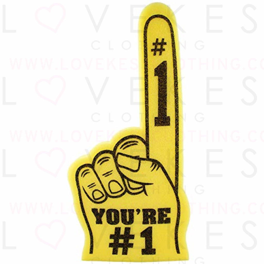 Giant Foam Finger 18 Inch- You're Number 1 Foam Hand for All Occasions - Cheerleading for Sports - Exciting Vibrant Colors use as Celebration Pom Poms- Great for Sports Events Games School Business