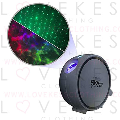 BlissLights Sky Lite 2.0 - RGB LED Laser Star Projector, Galaxy Lighting, Nebula Lamp (Green Stars, Smart App)