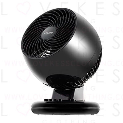 IRIS USA WOOZOO Oscillating Fan, Vortex Fan, Air Circulation, 3 Speed Settings, 6 Tilting Head Settings, 74ft Max Air Distance, Large, Black