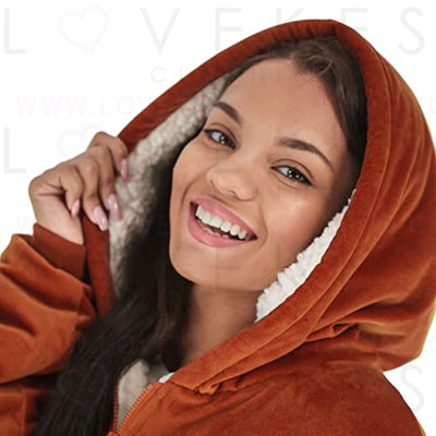 THE COMFY Original Quarter-Zip | University of Texas Logo & Insignia | Oversized Microfiber & Sherpa Wearable Blanket with Zipper, Seen On Shark Tank, One Size Fits All