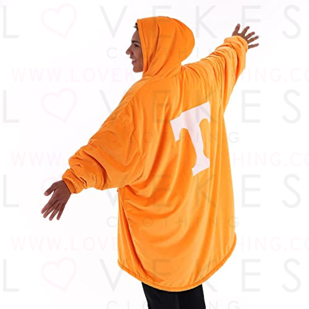 THE COMFY Original Quarter-Zip | University of Tennessee Logo & Insignia | Oversized Microfiber & Sherpa Wearable Blanket with Zipper, Seen On Shark Tank, One Size Fits All