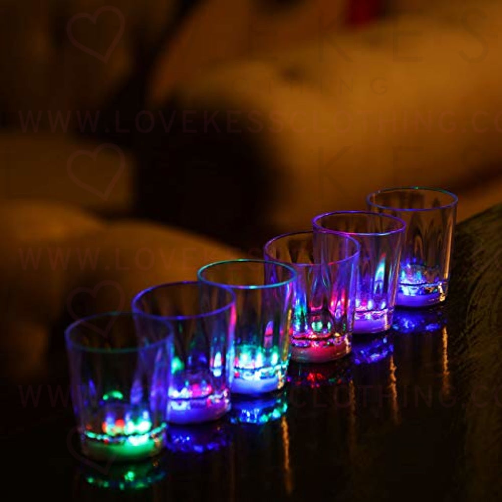 Light Up Cups LED Light Up Shot Glasses for Party Flash Drinking Glasses Party LED Tumblers Glowing Party Shot Glass for Christmas Birthdays Weddings Sporting Festivals Bars Night Events(12 Pieces)