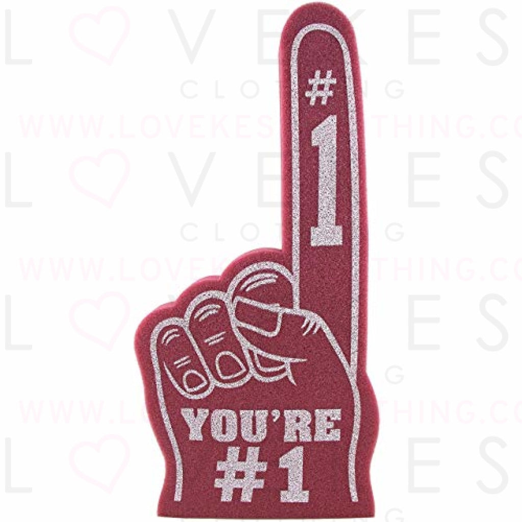 Giant Foam Finger 18 Inch- You're Number 1 Foam Hand for All Occasions - Cheerleading for Sports - Exciting Vibrant Colors use as Celebration Pom Poms- Great for Sports Events Games School Business