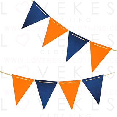 Blue And Orange Pennant Banner