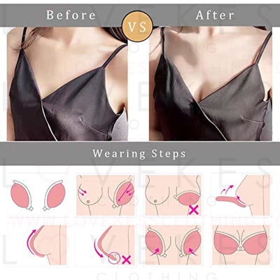 MITALOO Adhesive Bra Invisible Strapless Backless Bra Sticky Push up Silicone Bra for Women Light Nude
