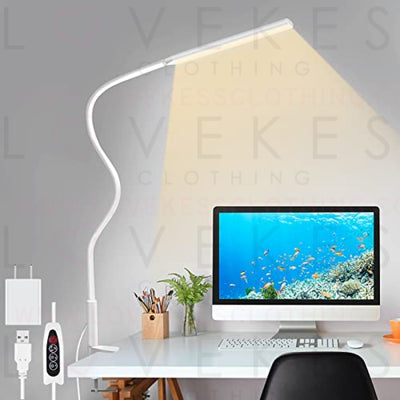 LED Desk Lamp, YOTUTUN Swing Arm Table Lamp with Clamp, Flexible Gooseneck Task Lamp, Eye-Caring Architect Desk Light, 3 Modes 10 Brightness Levels, Memory Function Desk Lamps for Home Office, 12W