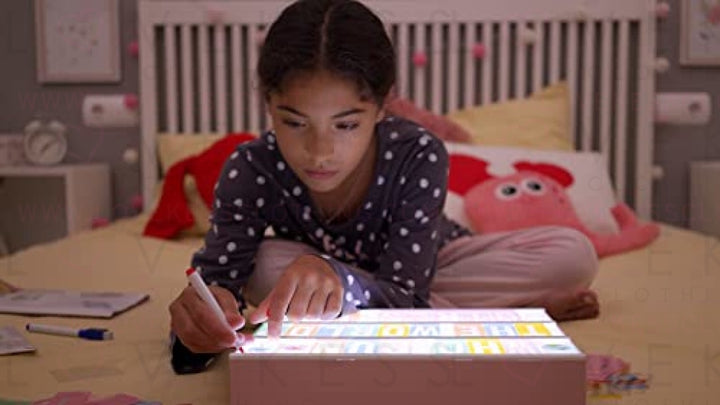 Blue Cinema Light Box with 400 Letters, Emojis and 2 Markers - BONNYCO | Led