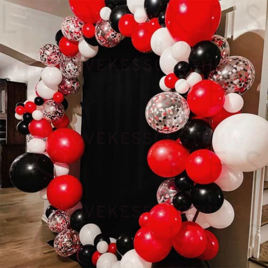 LoveKess Clothing - Red-Black Gold Party-Decorations