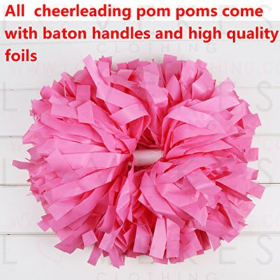 ICObuty Plastic Cheerleading Pom pom 6 inch 1 Pair(Maroon-White)