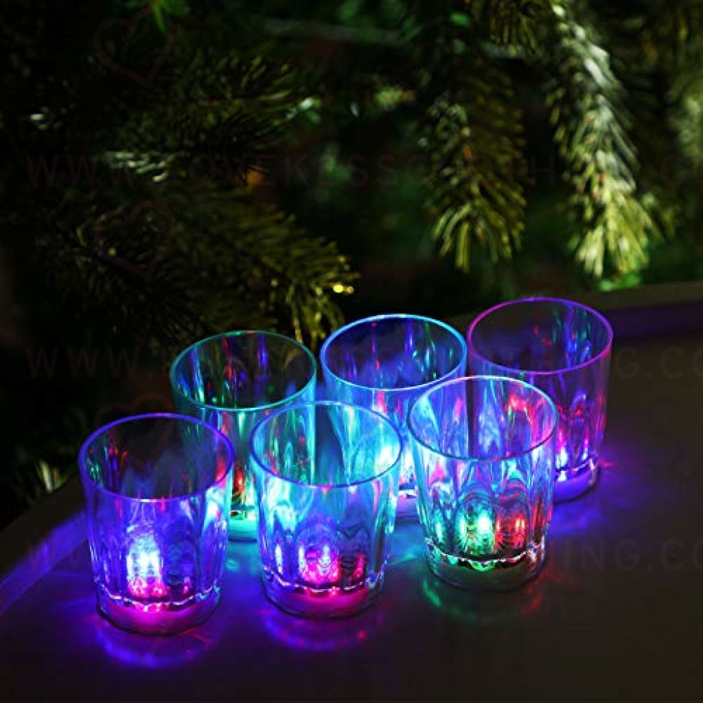 Light Up Cups LED Light Up Shot Glasses for Party Flash Drinking Glasses Party LED Tumblers Glowing Party Shot Glass for Christmas Birthdays Weddings Sporting Festivals Bars Night Events(12 Pieces)