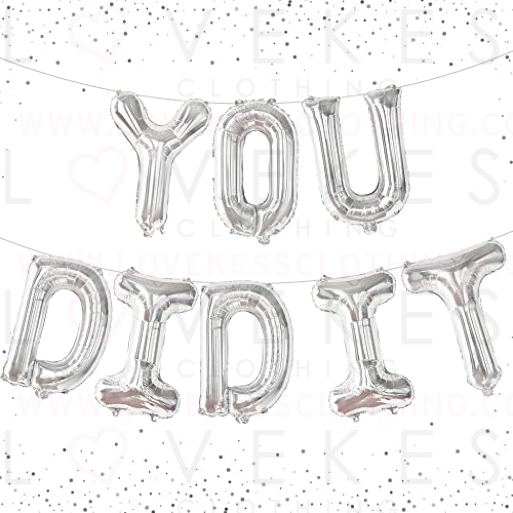 KatchOn, Silver You Did It Balloon Banner - 16 Inch, Silver Graduation Banner | Graduation Balloons 2023, Graduation Decorations Class of 2023 | Congrats Grad Banner, Graduation Party Supplies 2023