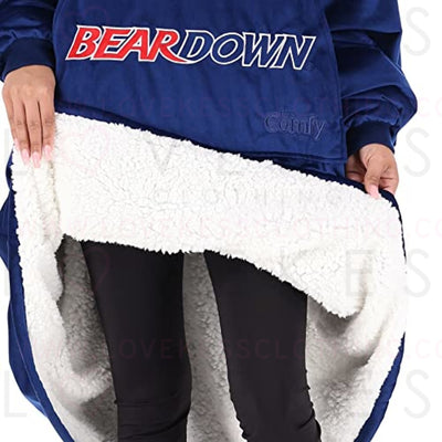THE COMFY Original Quarter-Zip | University of Arizona Logo & Insignia | Oversized Microfiber & Sherpa Wearable Blanket with Zipper, Seen On Shark Tank, One Size Fits All