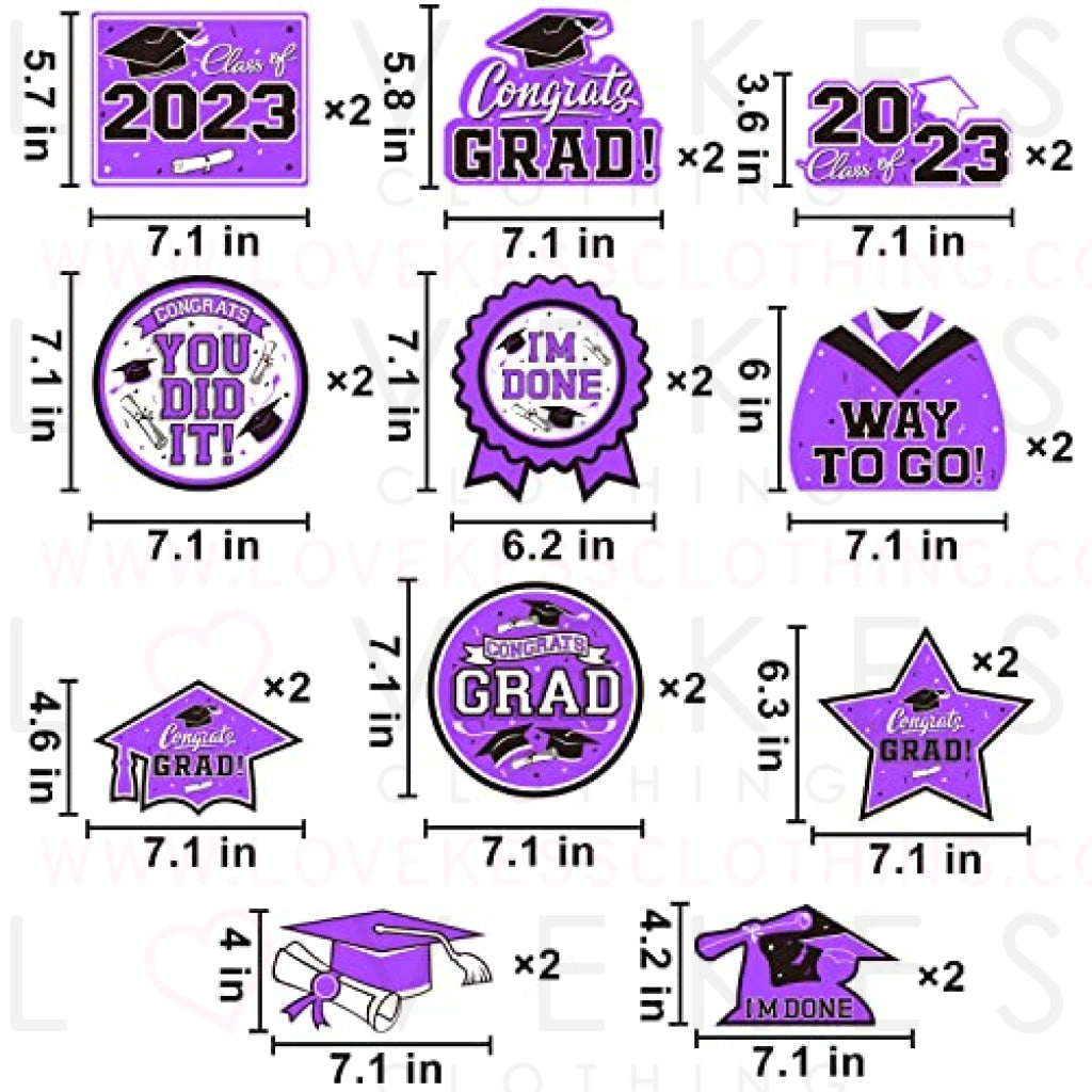 31 Pieces Graduation Party Supplies, 2023 Graduation Hanging Swirl Congrats Grad and Graduation Party Decorations(Purple, Black)