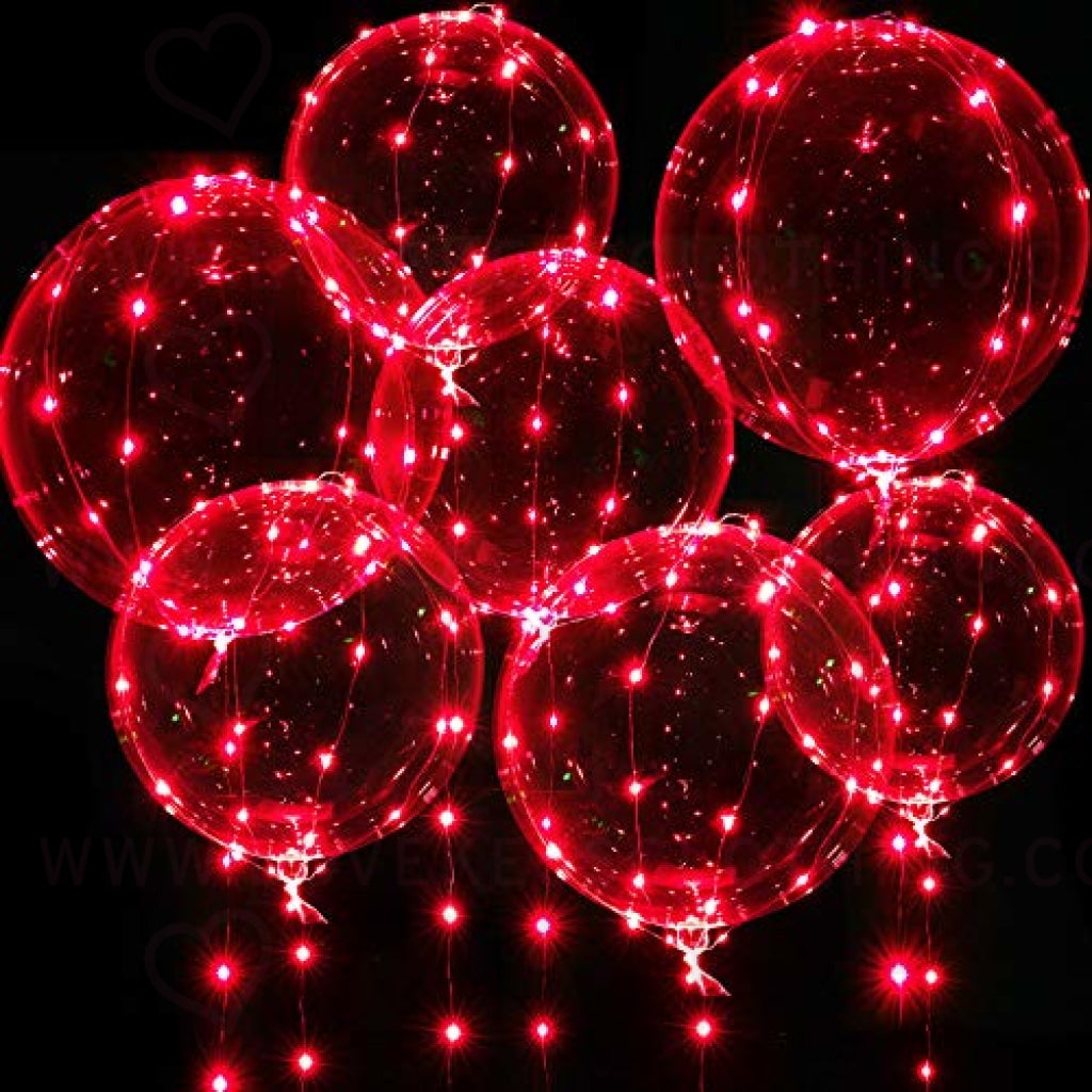 LED Balloons 10 Pack, Light Up Balloons 20 Inches Clear Helium Bobo  Balloons, Glow Bubble Balloons with String Lights for Valentines Day  Halloween