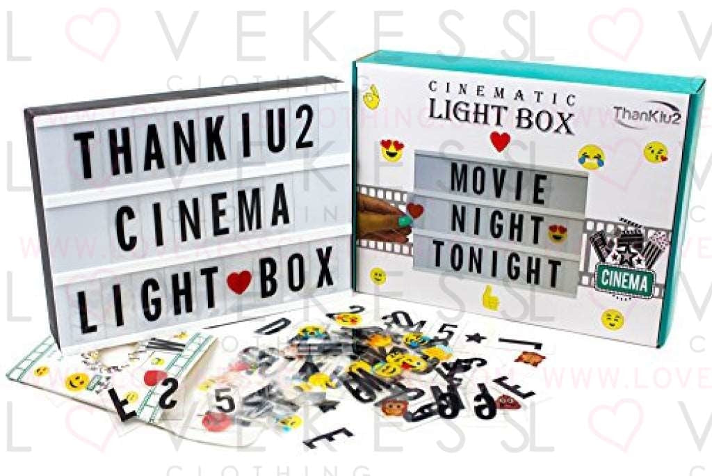 Pink Cinema Light Box with 400 Letters & Emojis & 2 Markers - BONNYCO | Led  Light Box Home, Office & Room Decor | Light Up Sign Letters Board Gifts