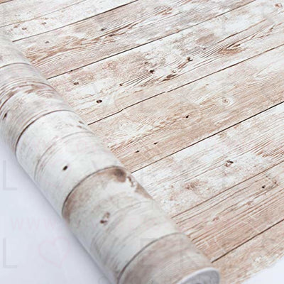 Wood Wallpaper 17.71’ X 118’ Self-Adhesive Removable Wood Peel and Stick Wallpaper Decorative Wall Covering Vintage Wood Panel Interior Film Wood Wallpaper