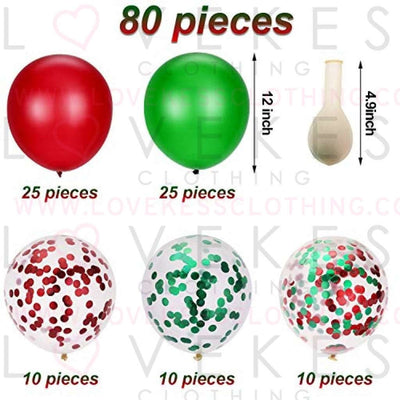 80 Pieces 12 Inch Confetti Latex Balloons Metallic Party Balloons for Christmas Halloween Valentine's Day 4th July Wedding Birthday Baby Shower Mardi Gras ()