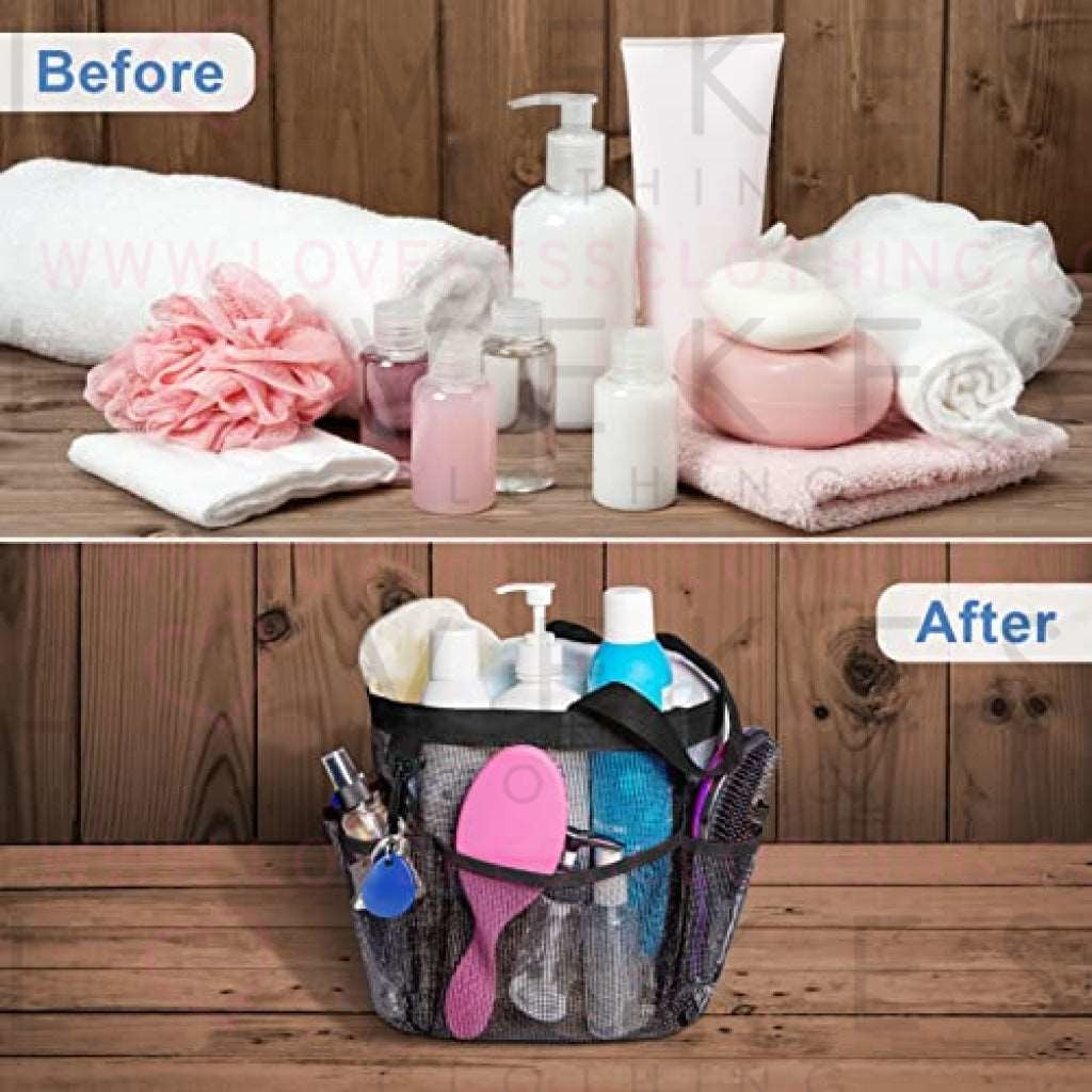 Mesh Shower Caddy For College Dorm Room Essentials, Hanging Portable Tote  Bag Toiletry For Bathroom