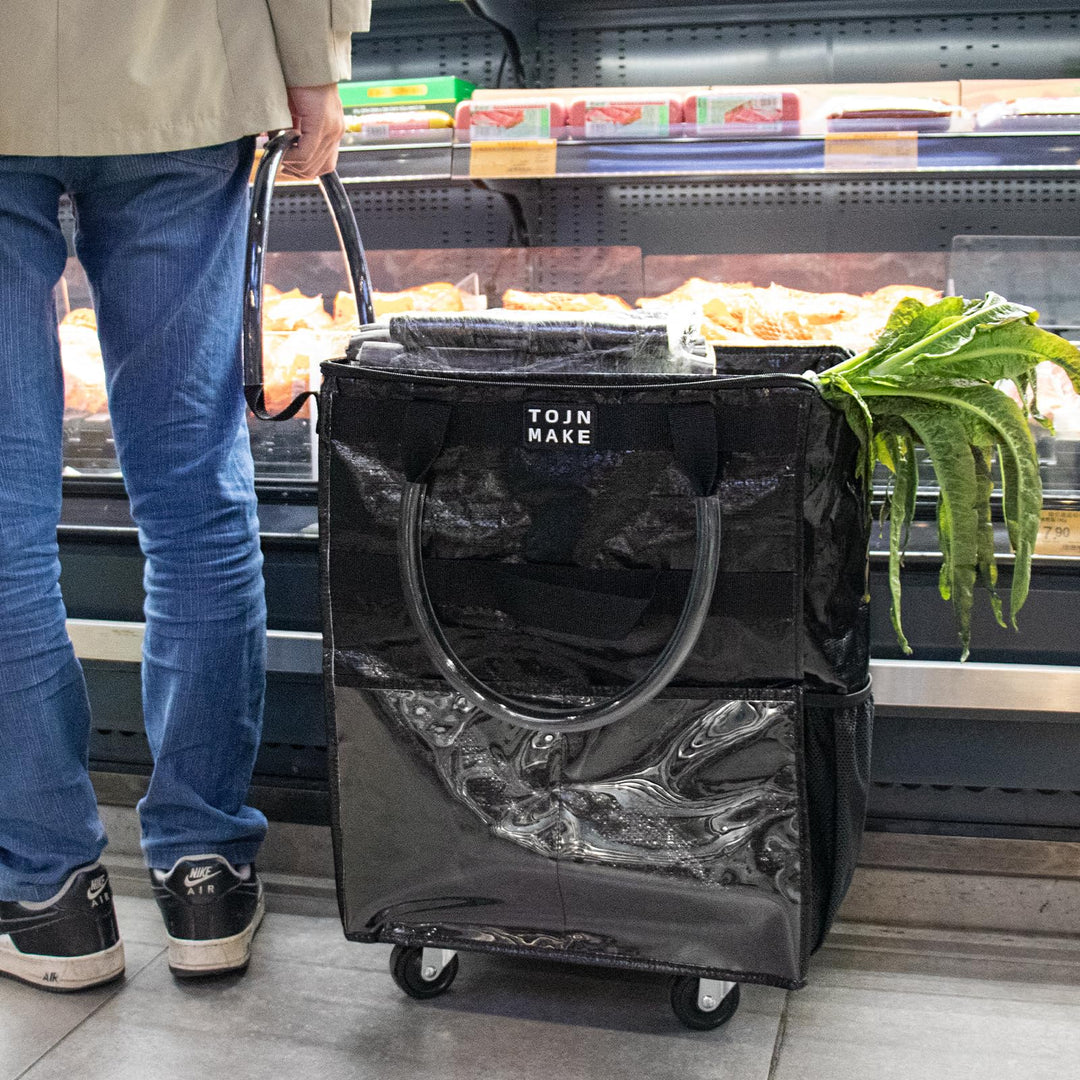 LoveKess Clothing TOJNMAKE Reusable Grocery Bag On Wheels