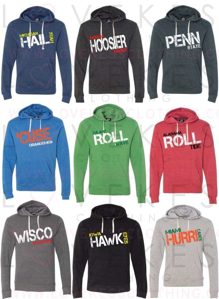 College Distressed Hoodie - lovekess - clothing
