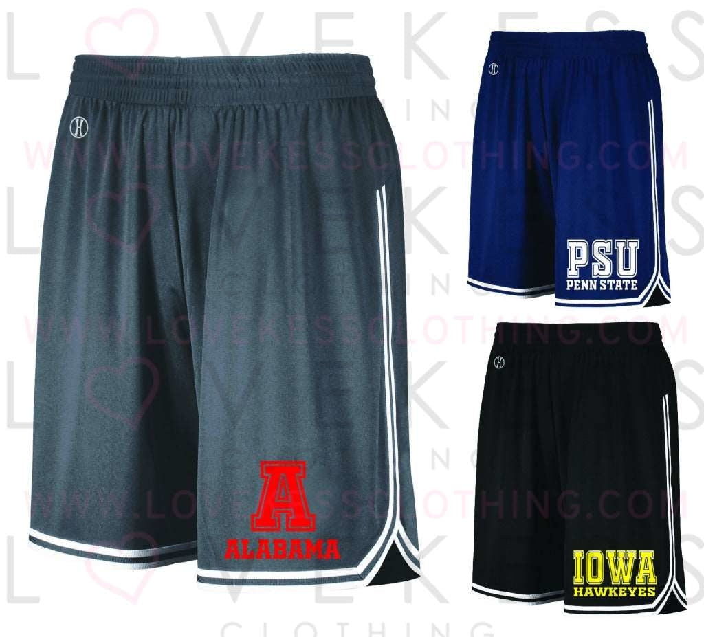 Boys College Mesh Basketball Shorts with Stripe - lovekess - clothing