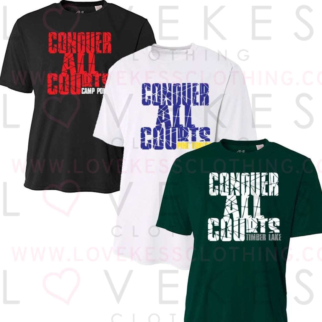 Conquer All Courts Camp T-Shirt - lovekess - clothing